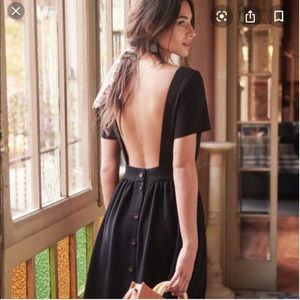 Sezane Odalie Dress (Black)
